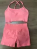 Coral pink bra and shorts set