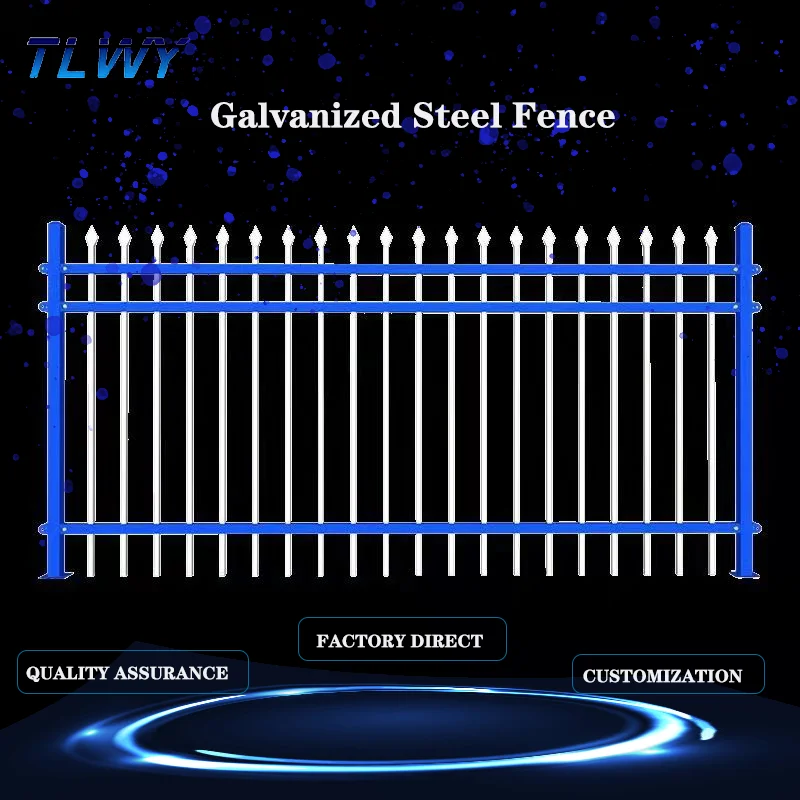 Courtyard PVC Coated Galvanised Steel Palisade Fencing ODM OEM