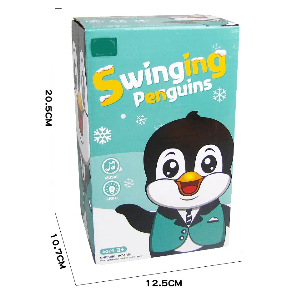 Penguin Doll Electric Walking Dancing Robot Toy with LED Light and Music for Kids