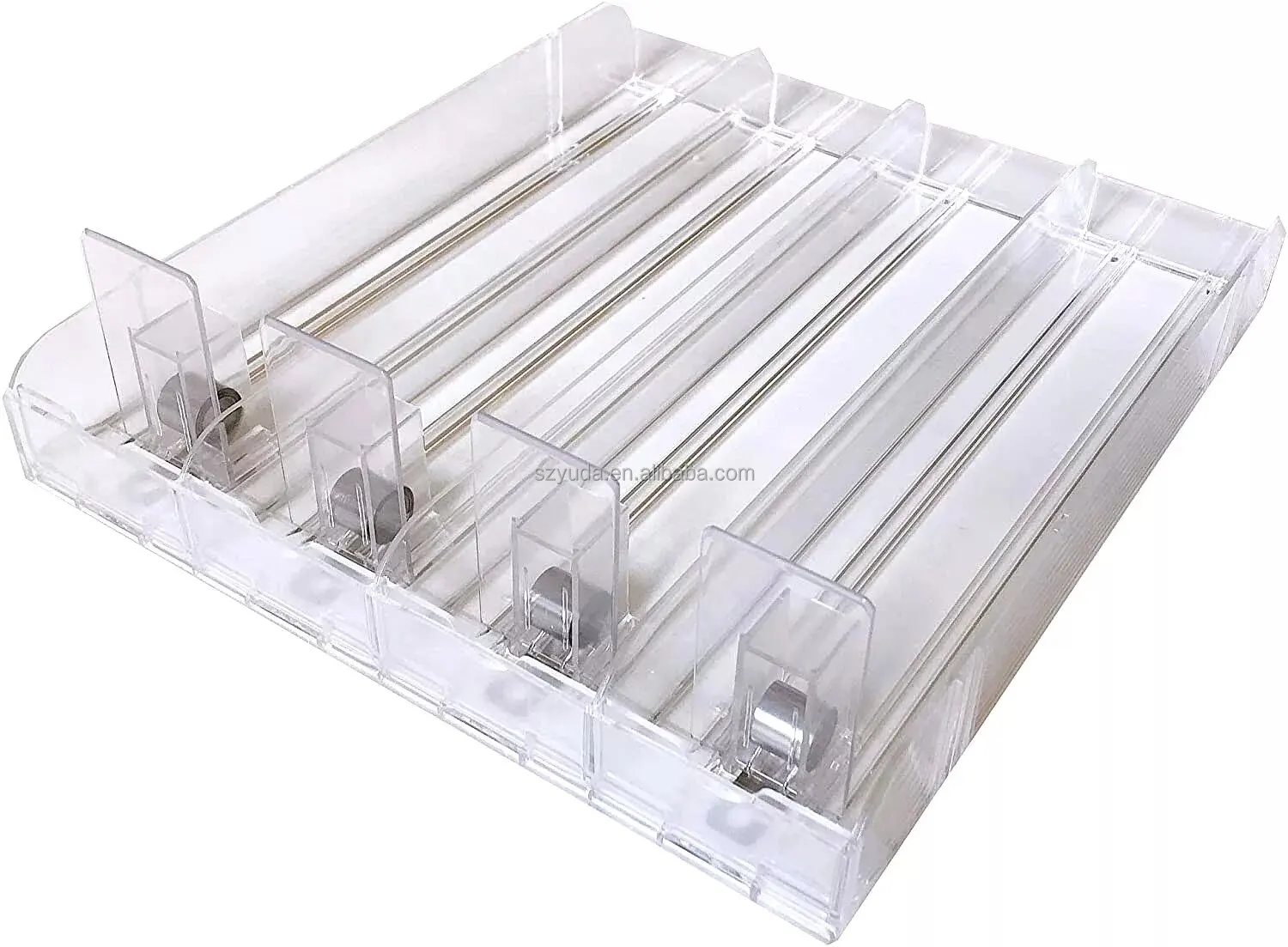 Acrylic Spring Shelf Pushers System Adjustable Pegboard Five