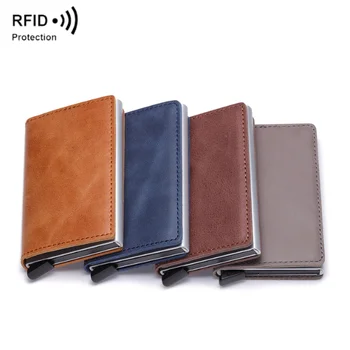 Rfid Sleeve Manufacturer Slim Wallet for Men with Money Clip Bifold Front Pocket PU Leather Mens Wallets