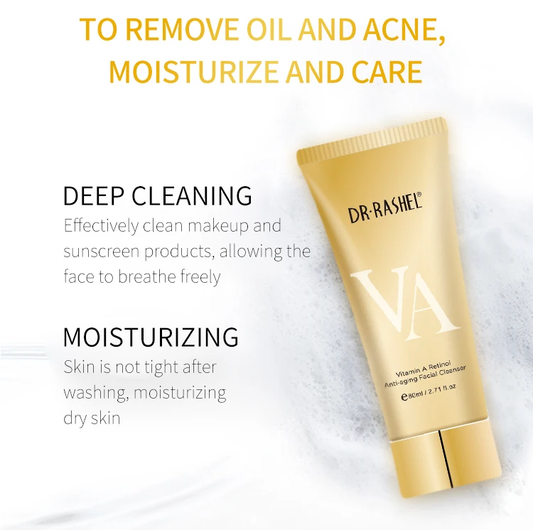 2021 New DR RASHEL Face Wash Vitamin A Retinol Anti-aging Facial Cleanser 80ml