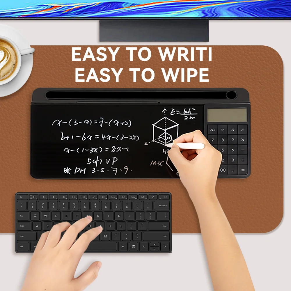 Office Desk Organizer Dry Erase Glass Desktop Whiteboard Computer