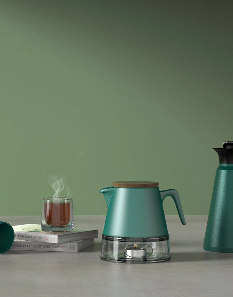 Dhpo Ceramic Japanese Ice Jade Teapot For Loose Tea Warmer Teapot With