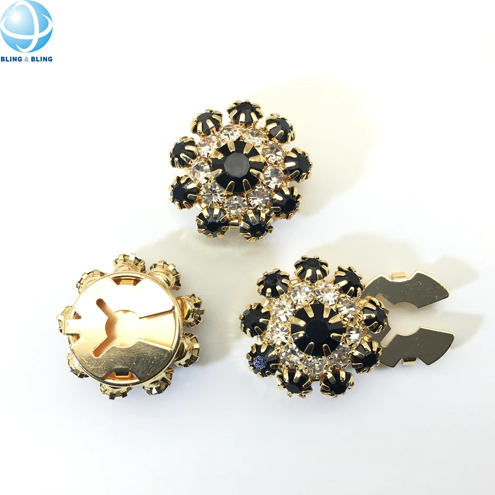 2024 Sparkly Rhinestone Button Covers Clip on Dress Shirt Removable Buttons Cufflinks Presents