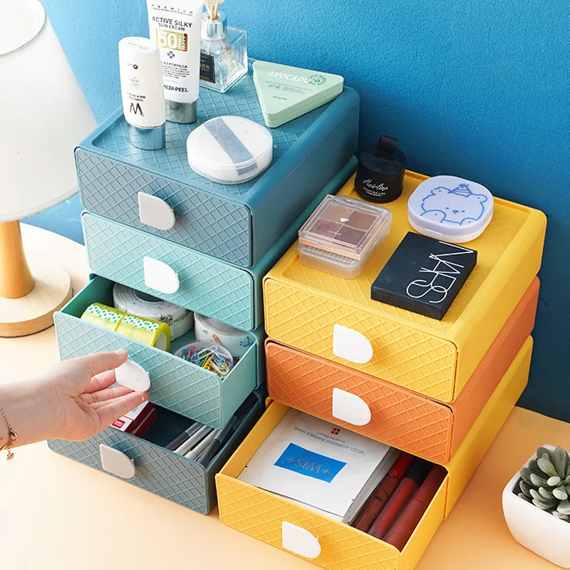 Boîte de rangement à tiroirs multicouches, boîte en plastique de bureau, organisateur de produits de toilette, boîte de rangement de cuisine, panier organisateur de collations