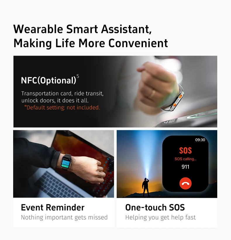 2026  GTS11 Smart Watches 1.96inch Ultra-HD Large Screen IP68 All-Day Health Monitoring BT Call Smart Fitness Bracelets