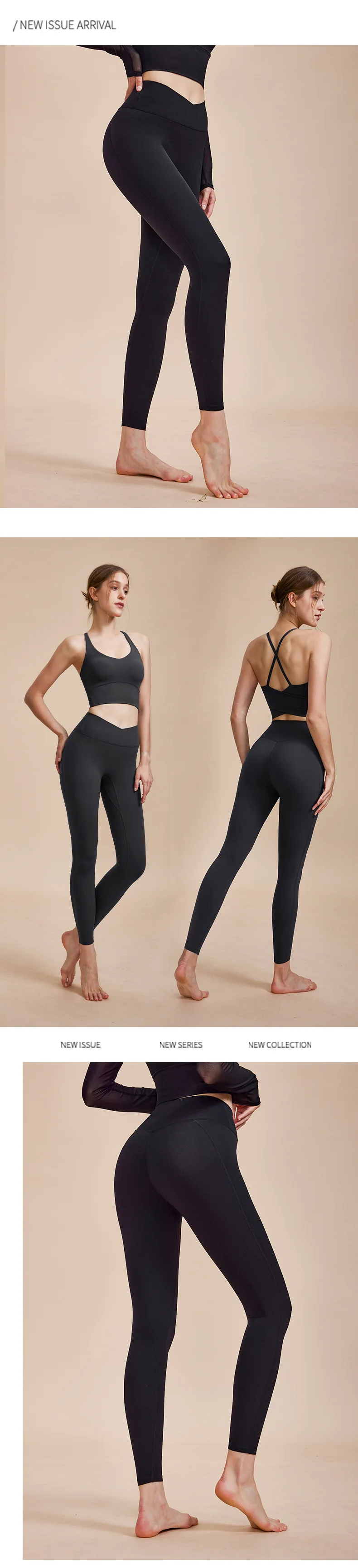 In Stock Breathable High Elastic Yoga Pants Hips Lift No Underwear Required Running Sports Pants yoga leggingsgs supplier