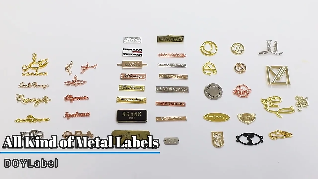 Source Stamping Sewing New Design Custom Made Fashion Brand Name Logo Metal  Label Patch for Jeans and Bag on m.