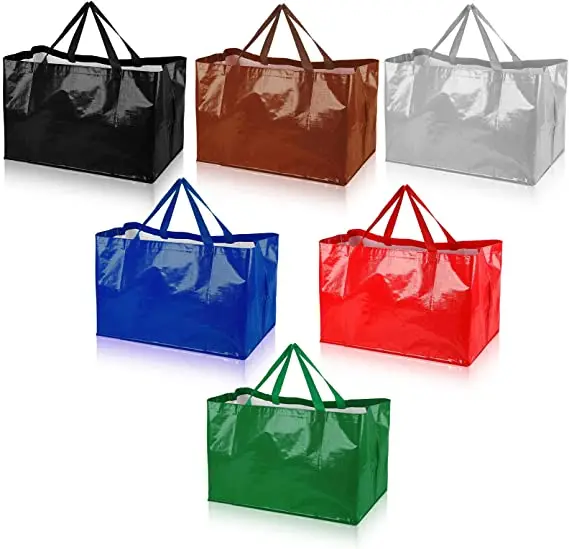 Large Reusable Pp Woven Bags Reusable Shopping Heavy Custom Printing ...