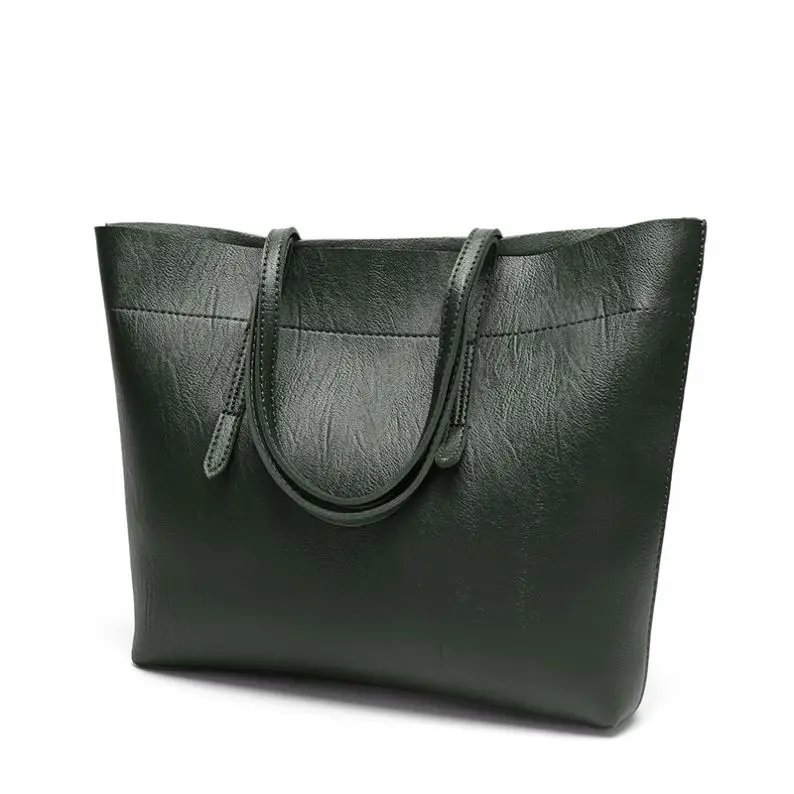 plain leather tote bag