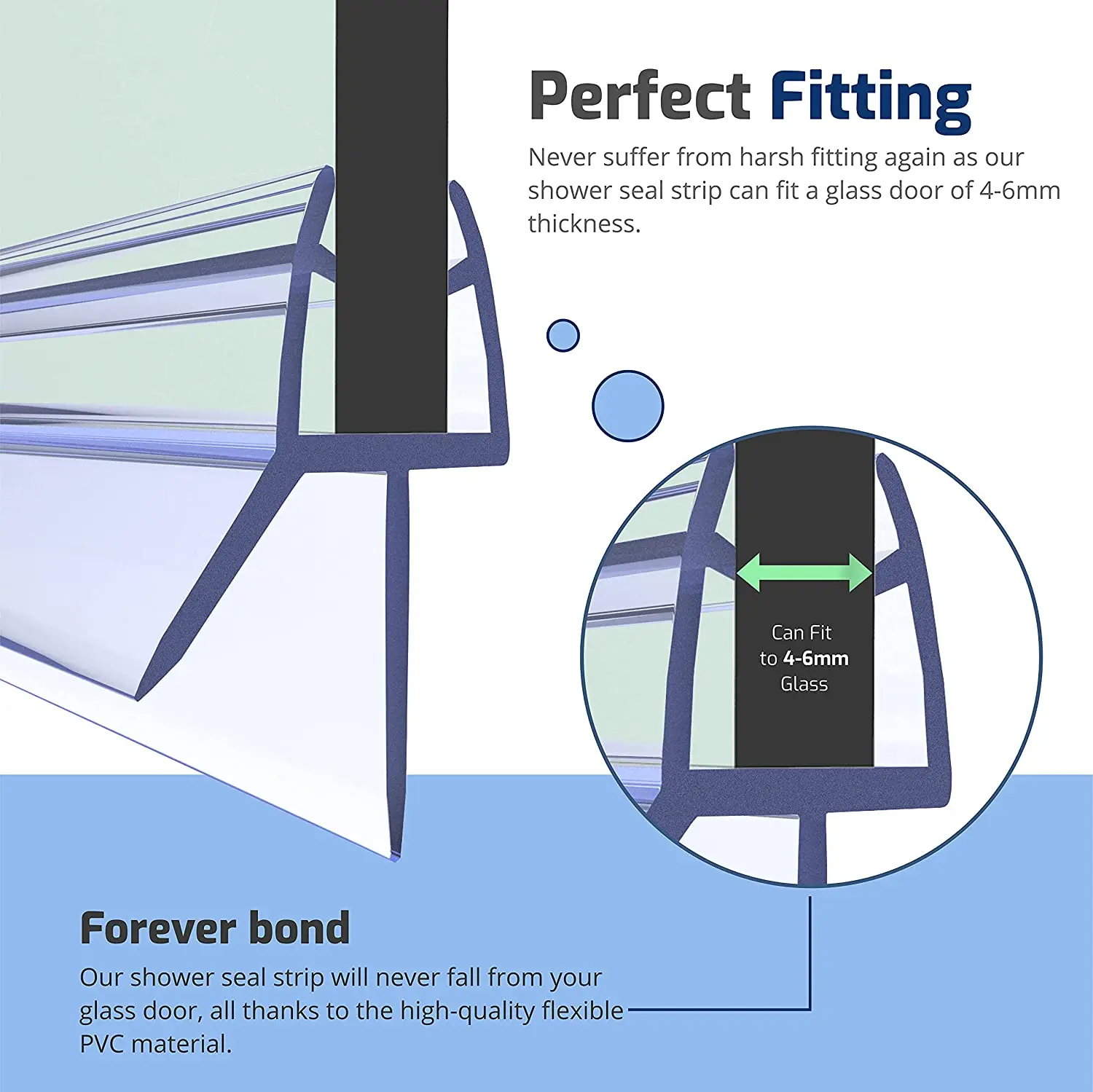 Apartment Project Pvc Waterproof Seal Curved Tube Shower Door Seal Pvc