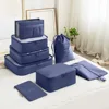 ใหม่ - ชุดกระเป๋าในกระเป๋า 8 ชิ้น [สีน้ำเงินกรมท่า]
