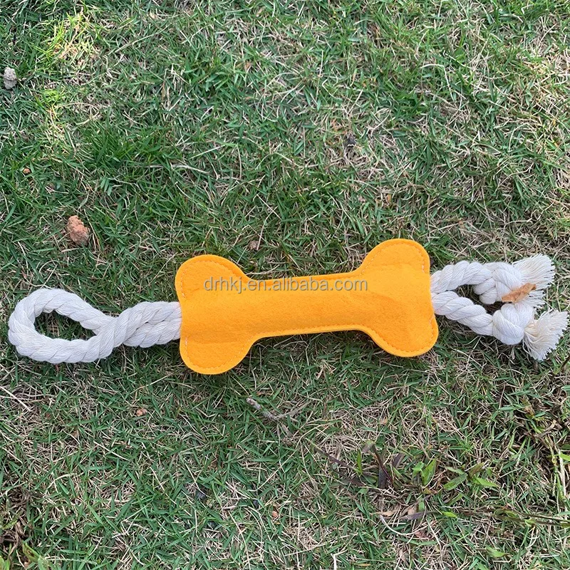 Wholesale Bone Red Yellow Interactive Chew Multicolor Rope Toys For