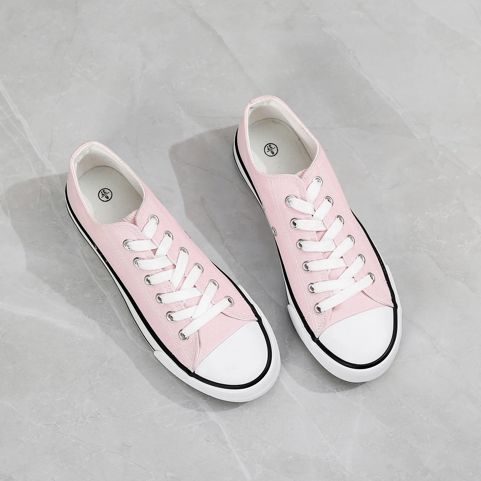 Wholesale Pink 2024 Customized Sneakers Canvas Shoes For Women High