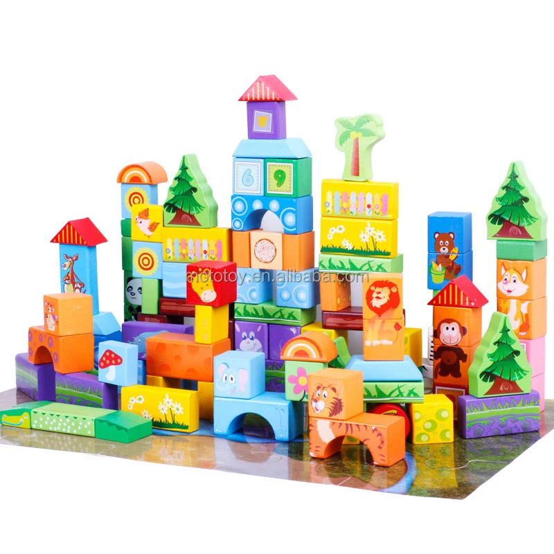Children's Early Education Combination Learning Building Blocks Animal