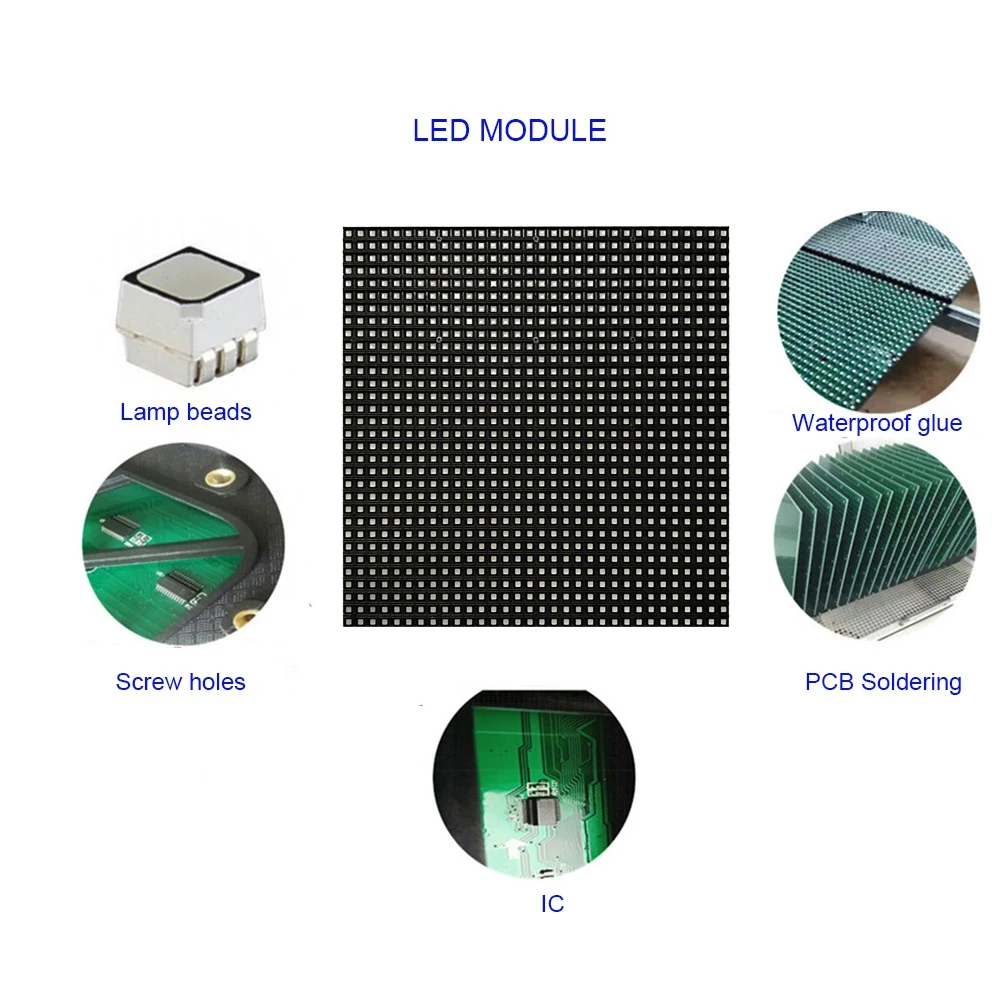 High Quality P6 Outdoor LED Modules 192x192mm LED Display Module Outdoor Led Screen Display