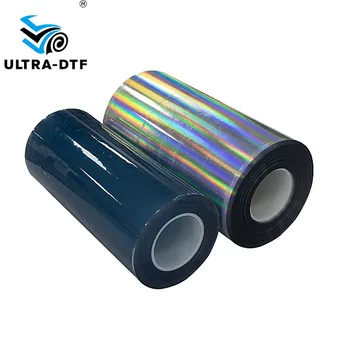 30cmx100m Holographic Laser UV DTF Film Irregular Shape Transfer Sticker for Glass Bottle Metal Phone Case High UV DTF Heat