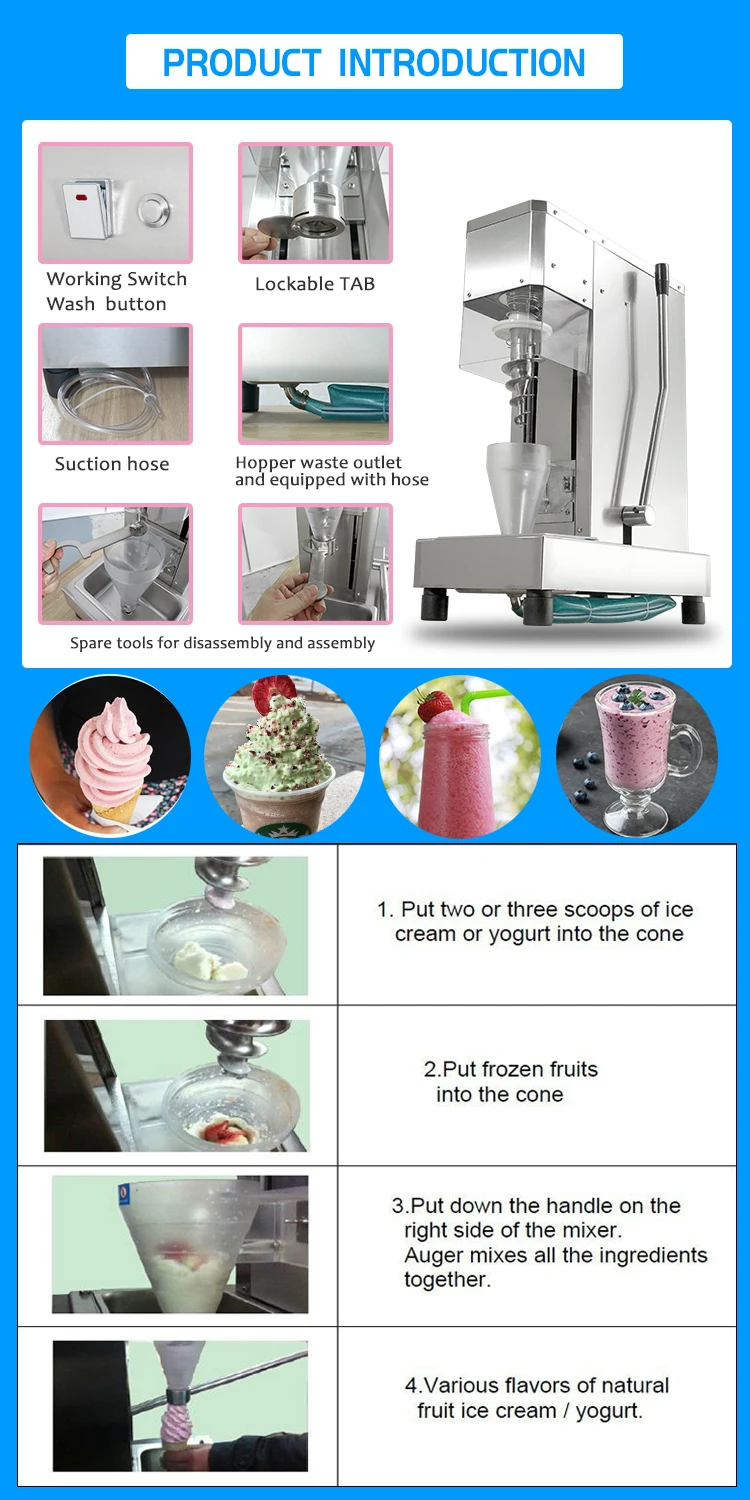 yogurt fruit ice cream blender mixer machine KO-188