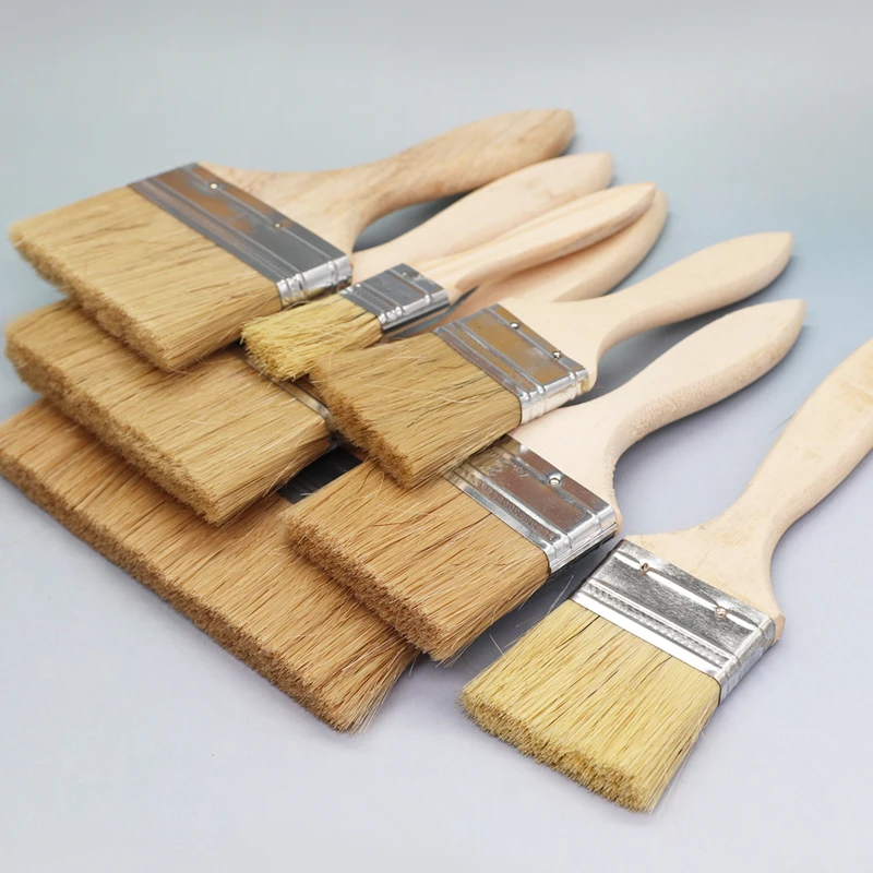 Wall Painting Brush Wooden Handle Bristle For Barbecue Paint Paint