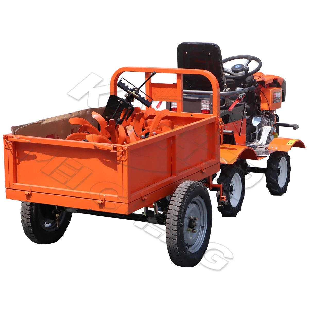 product 4wd ride on micro tiller orchard trenching rotary ploughing machine home mini rotary tiller diesel ride on cultivator motocultor-6