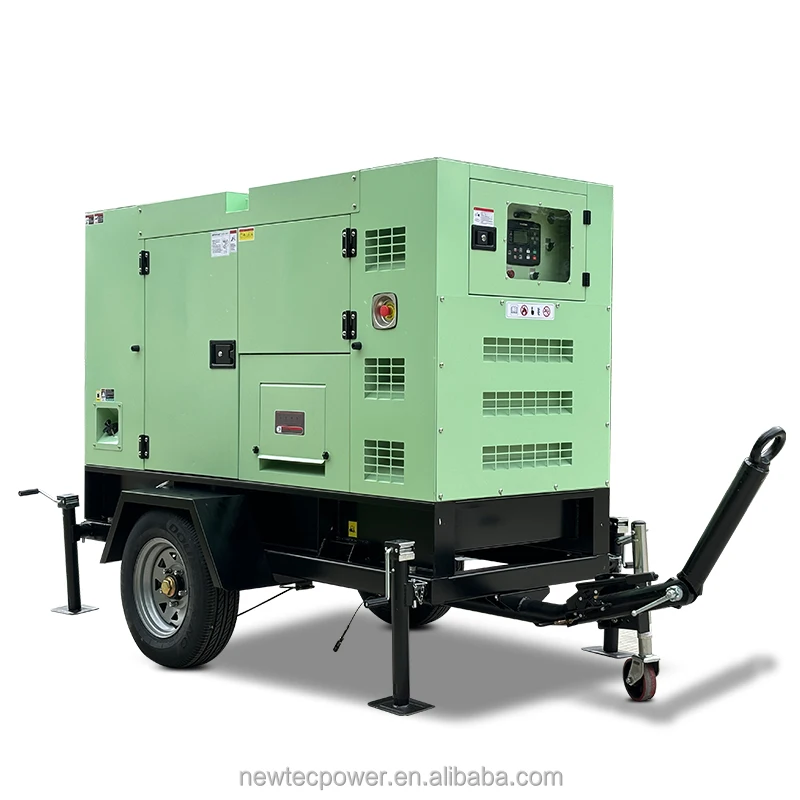 75kVA 60kW Trailer Silent diesel Generator Set Powered by Original NPCummin Engine Prime Backup 20kw 25kw 30kw 40kw 50kw 100kva