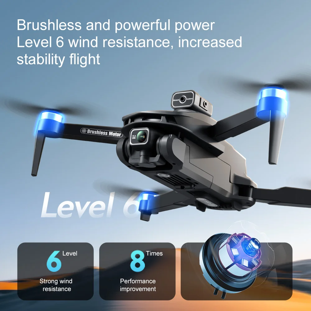 V168 MAX GPS Drone 4K with Camera Brushless Outdoor Prosumer Drones Obstacle Avoidance UAV FPV Dron with Screen