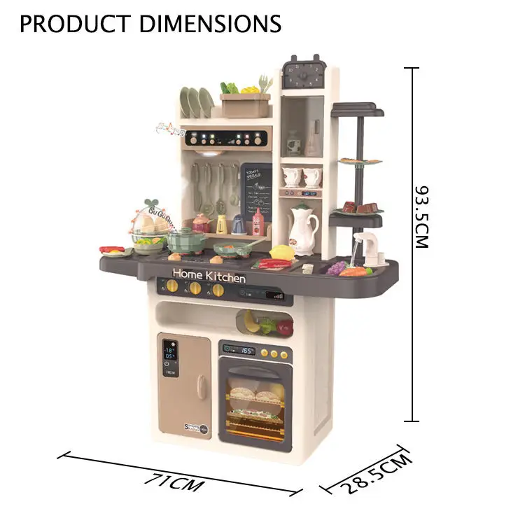 Большие размеры 93 5 см ролевые игры пластик приготовления воды комплект домашней одежды для мальчиков и девочек в светлых тонах верхняя одежда музыки наборы игрушечных конструкторов распыления тумана кухонные игрушки детей