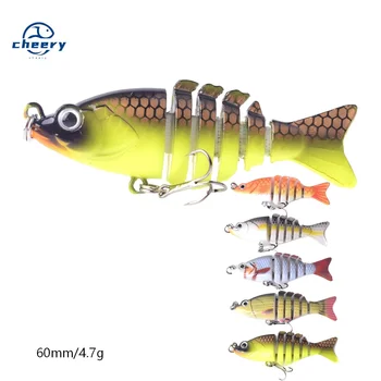 Cheery Mini 4.7g Realistic 6cm Multi-Section ABS Fish Lure Bait Broken Section Sinking Lure for Carp for Bass Bottom Fishing – Hard Lure – view 2