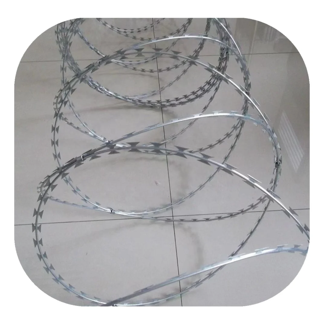 Hot Sale BTO-22 Dipped Galvanized Concertina razor Barbed Wire