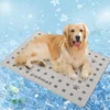 Tapis pour animaux de compagnie en soie glacée - Gris clair tacheté