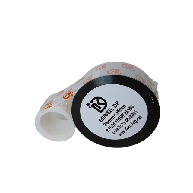 DP 25mmx350mBK Dika D241/D321 D118i-24mm D118i-32 Thermal Transfer Coding Machine Ribbons TTO Carbon Ink Ribbon Vertical Machine