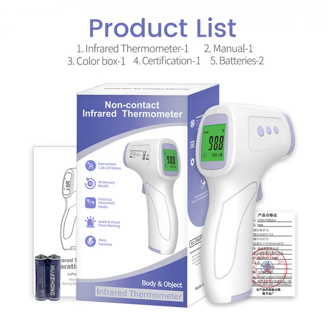 TERMOMETRO DIGITAL INFRARED THERMOMETER IR-988