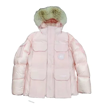 MYS Winter White Duck Down Puff Jacket Pink 08 Expedition parka Canada Waterproof Plus Size Jackets And Coats Women