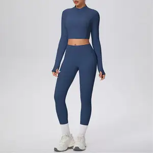 Set 2026 Hot Hot Sale Lightweight High Supportcom Sweatsuit Matching All Over Multi-color Invisible Cycling Yoga Set Custom