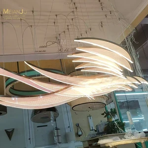Industrial Loft Exhibition Hall LED Lighting Fixture Chandelier Low Price Oval Shape for Hotel Application