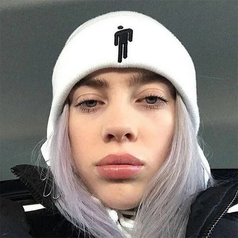 Hip Hop Billie Eilish Knit Beanie Hat for Men & Women  display picture 3