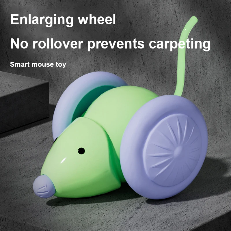 Automatic Sensing Moving Electric Pet Smart Mouse Vibrating Running Robot Laser Mice Speedy Tail New Cat Toys 2025