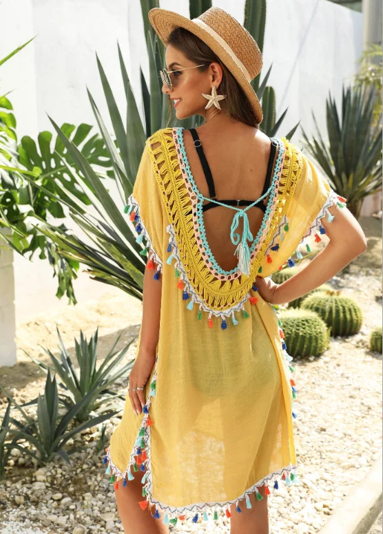 New Arrival Fashion Different Types Beach Wear Cover up Ladies Lace Tops Blouse  Designs