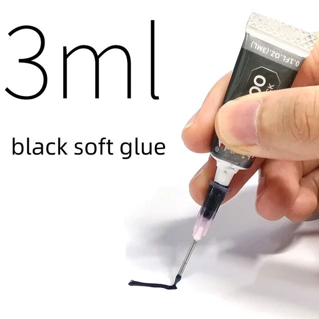 GSOOO Glue Mini 3ML Black Mobile Phone LCD Screen Repair Strong Soft Bezel Sealant Adhesive Game Console Laptop Computer Glue
