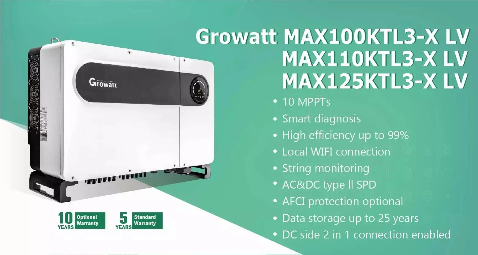 Growatt MAX 50-100KTL3-X LV/MV On Grid Inverter 50-100KW - sunlink