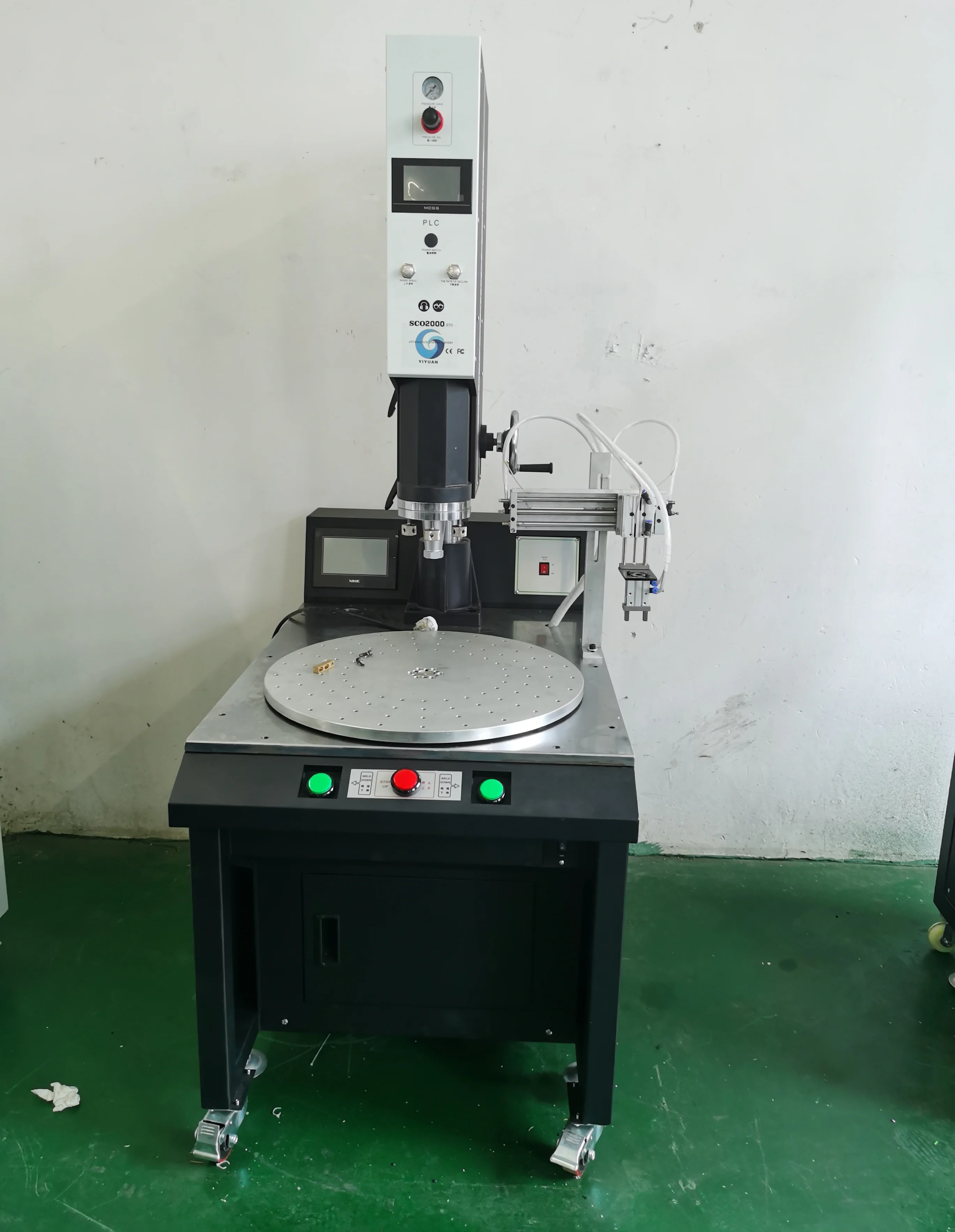 15K khz Sonic PP Soldering Multiple Working Stations Rotary Table Automatic Ultrasonic Polypropylene Welding Machine