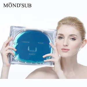 Private Label No Logo Blue Collagen Mask Organic Skin Care Hydrating Collagen Face Mask