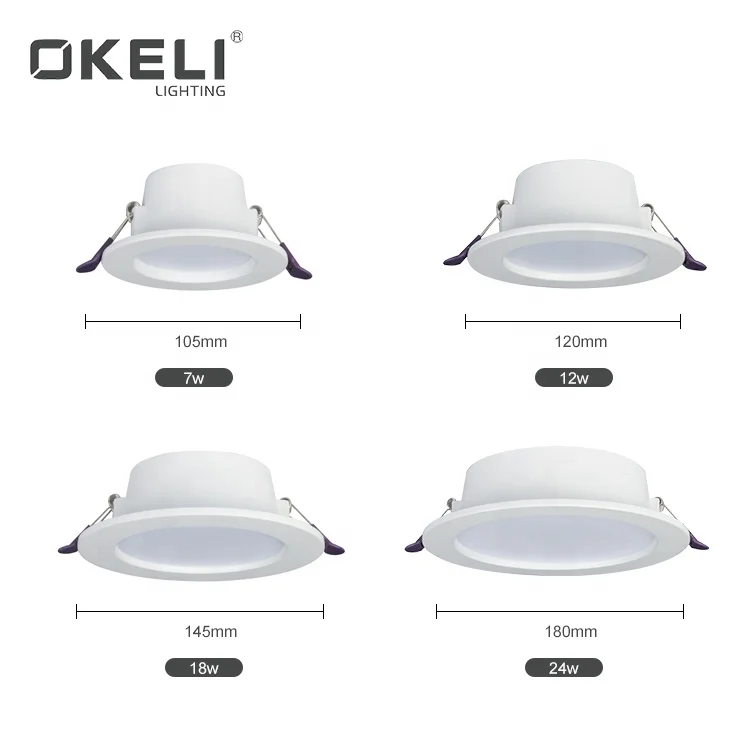 OKELI Supplier Best Price Commercial Indoor 5w 7w 230v Ceiling Recessed Led