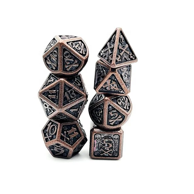 Rpg Custom Dice Set Polyhedral Dnd Metal Dice Set 16mm