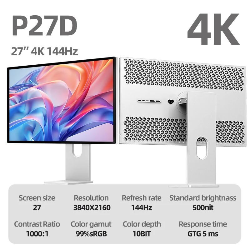 KUYCON P27D 27 Inch 4K Monitor, 144Hz Refresh Rate, Anti-Blue