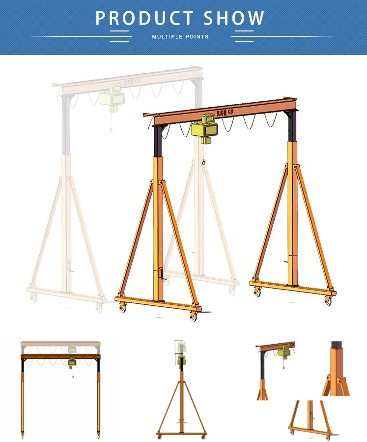 four wheel mini gantry crane