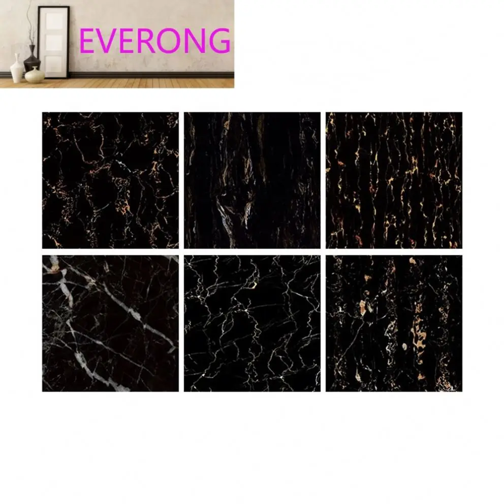 Indoor Polished Black Marble Porcelain 600x600mm Glossy Vitrified Floor  Tiles, image size:992x992