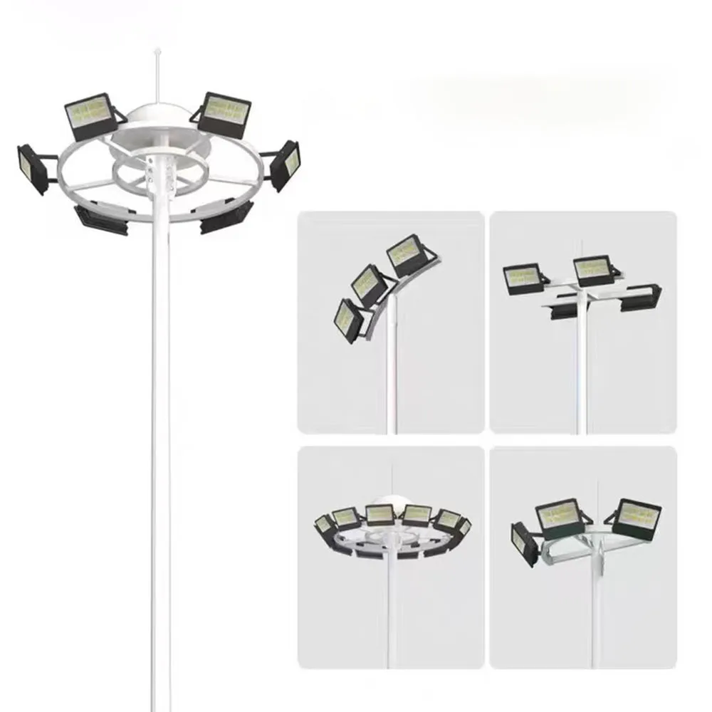 Высокомачтовый осветительный столб 20 м-40 м многоугольный светодиодный источник света для уличного и садового применения