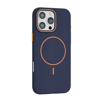 For iPhone 12 13 14 15 16 Plus Pro Max Case Magnetic Lychee Skin Texture PU Leather Premium Shockproof Flexible Phone Cover